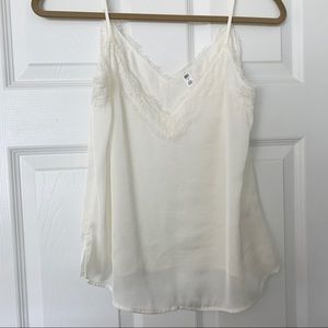 BP. Ivory Lace Trim Satin Camisole